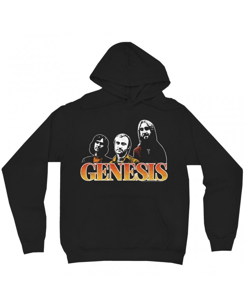 Genesis Hoodie | Retro Ombre Band Image Distressed Hoodie $13.98 Sweatshirts