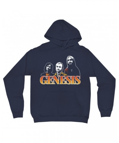 Genesis Hoodie | Retro Ombre Band Image Distressed Hoodie $13.98 Sweatshirts