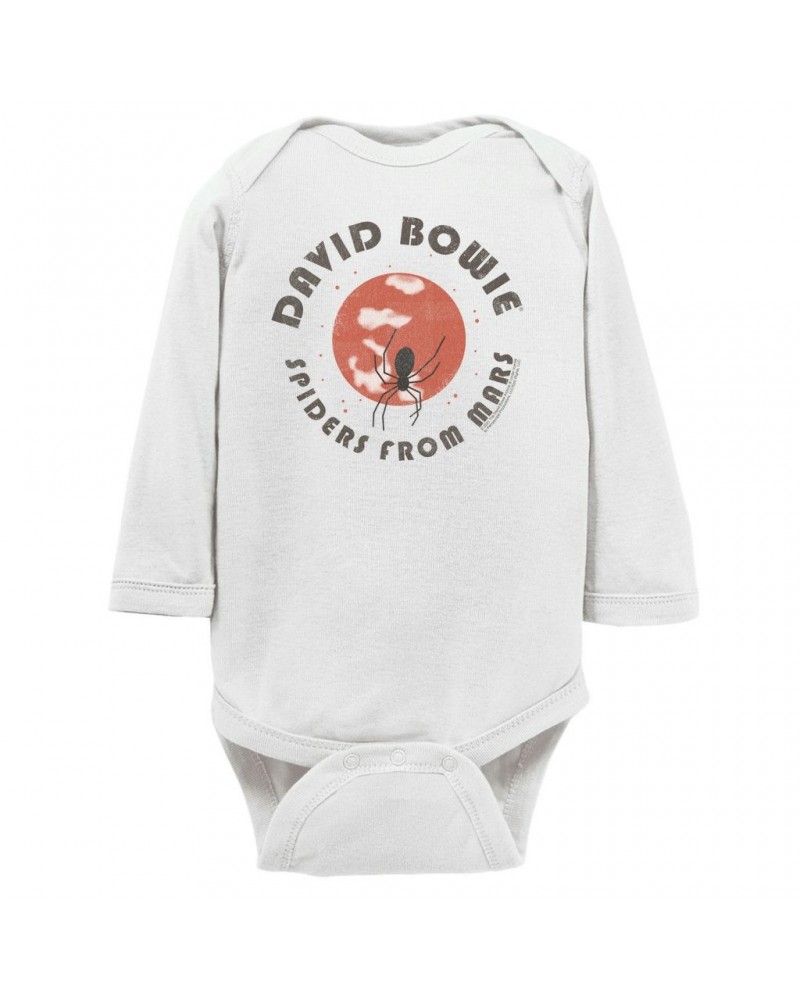 David Bowie Long Sleeve Bodysuit | Spiders From Mars Design Bodysuit $9.86 Shirts