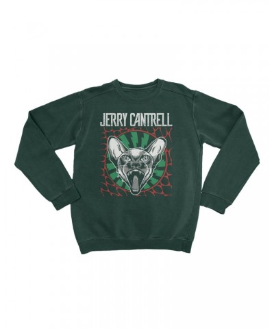 Jerry Cantrell Feline Fangs Crewneck Sweatshirt $13.80 Sweatshirts