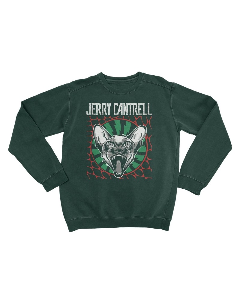 Jerry Cantrell Feline Fangs Crewneck Sweatshirt $13.80 Sweatshirts