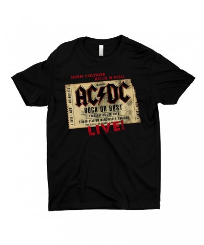 AC/DC T-Shirt | Rock or Bust Manchester England Concert Ticket Shirt $8.23 Shirts