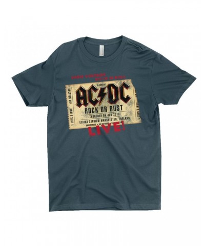 AC/DC T-Shirt | Rock or Bust Manchester England Concert Ticket Shirt $8.23 Shirts