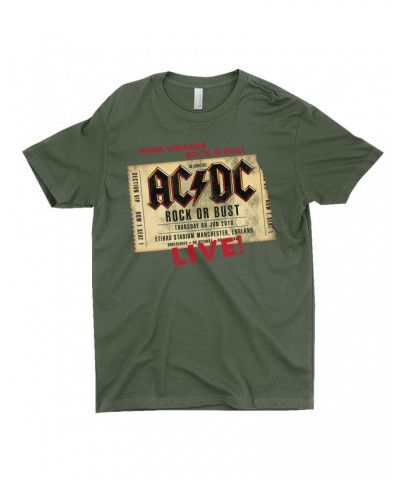 AC/DC T-Shirt | Rock or Bust Manchester England Concert Ticket Shirt $8.23 Shirts