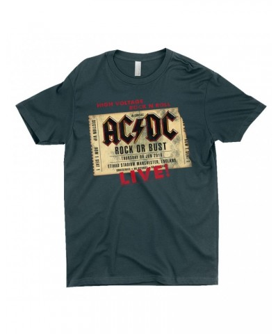 AC/DC T-Shirt | Rock or Bust Manchester England Concert Ticket Shirt $8.23 Shirts