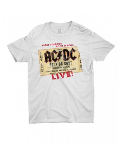 AC/DC T-Shirt | Rock or Bust Manchester England Concert Ticket Shirt $8.23 Shirts