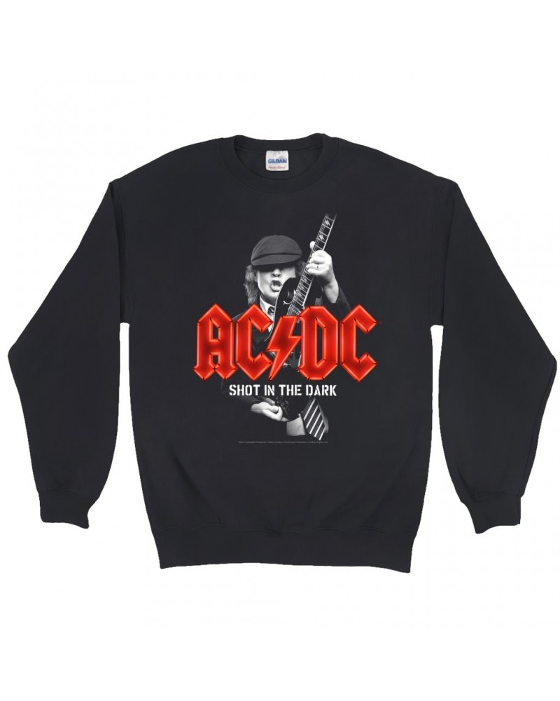 AC/DC Sweatshirt | PWR Up Shot In The Dark Neon Lights Sweatshirt $15.38 Sweatshirts