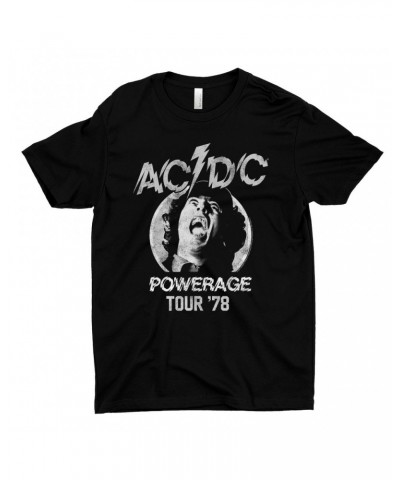 AC/DC T-Shirt | 1978 Powerage Tour Image Distressed Shirt $10.98 Shirts