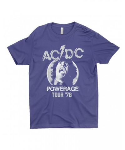 AC/DC T-Shirt | 1978 Powerage Tour Image Distressed Shirt $10.98 Shirts