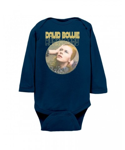 David Bowie Long Sleeve Bodysuit | Hunky Dory Album Design Bodysuit $11.68 Shirts