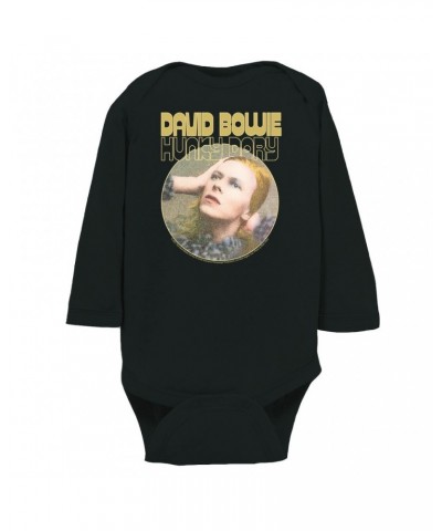 David Bowie Long Sleeve Bodysuit | Hunky Dory Album Design Bodysuit $11.68 Shirts