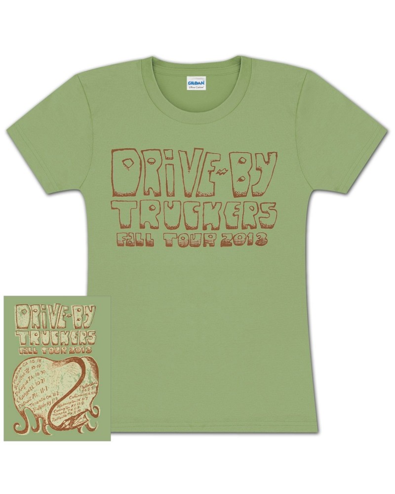 Drive-By Truckers DBT Ladies Fall Tour Tee Green $1.55 Shirts