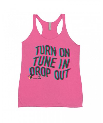 Woodstock Bold Colored Racerback Tank | Turn On Tune In Drop Out Shirt $13.61 Shirts