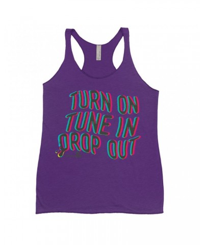 Woodstock Bold Colored Racerback Tank | Turn On Tune In Drop Out Shirt $13.61 Shirts