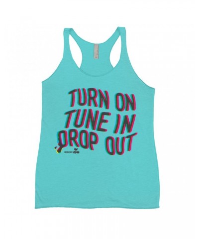 Woodstock Bold Colored Racerback Tank | Turn On Tune In Drop Out Shirt $13.61 Shirts