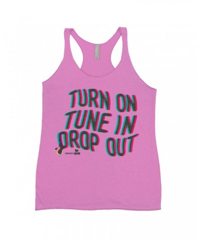 Woodstock Bold Colored Racerback Tank | Turn On Tune In Drop Out Shirt $13.61 Shirts