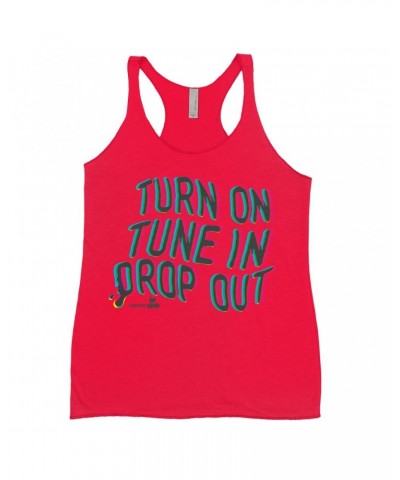 Woodstock Bold Colored Racerback Tank | Turn On Tune In Drop Out Shirt $13.61 Shirts