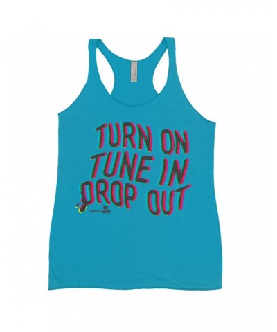 Woodstock Bold Colored Racerback Tank | Turn On Tune In Drop Out Shirt $13.61 Shirts