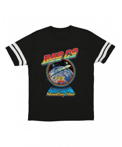 Bad Company T-Shirt | 75 Shooting Star Orbit Distressed Football Shirt $10.21 Shirts