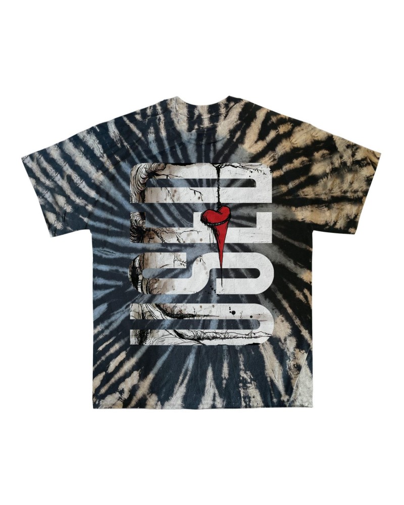 The Used Vertical Heart Dye Tee $11.88 Shirts