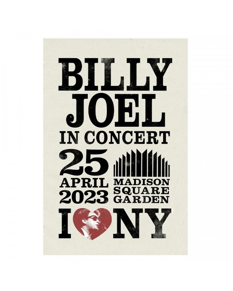 Billy Joel "4-25-23 New York NY MSG Event" Poster $5.55 Decor