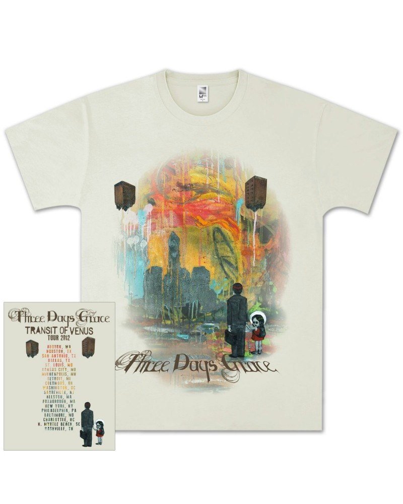 Three Days Grace Look Back 2012 Tour T- Shirt $9.90 Shirts