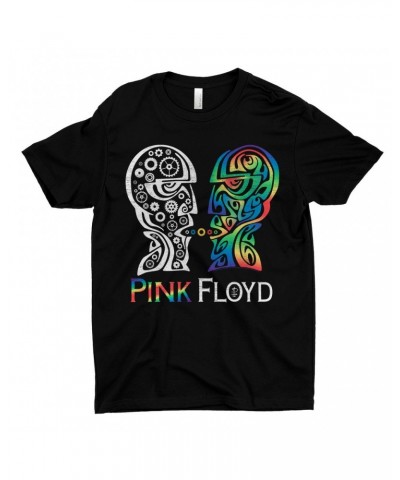 Pink Floyd T-Shirt | Division Bell Colorful Tribal Design Distressed Shirt $9.73 Shirts