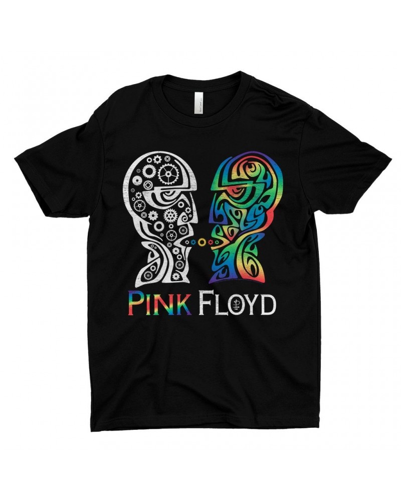 Pink Floyd T-Shirt | Division Bell Colorful Tribal Design Distressed Shirt $9.73 Shirts