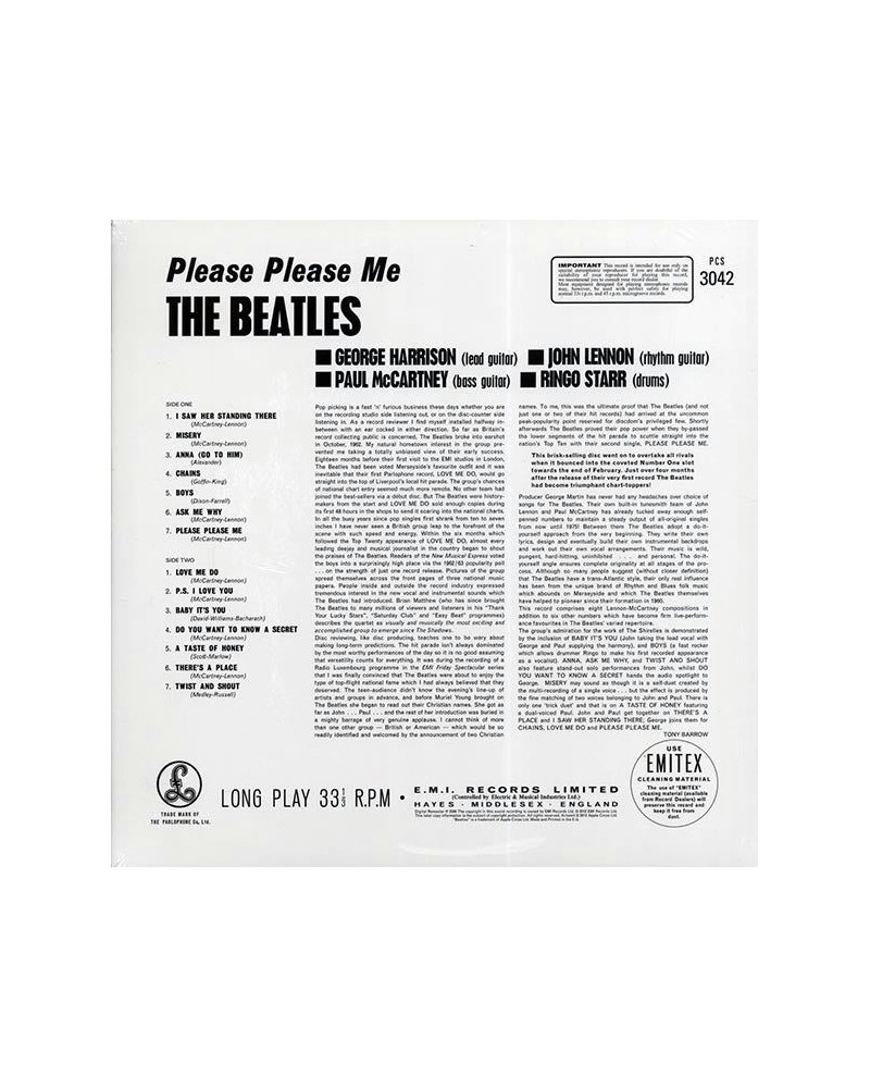 The Beatles LP - Please Please Me (stereo) (180g) (Vinyl) $22.94 Vinyl