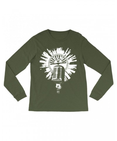 Sun Records Long Sleeve Shirt | Logo And Mic White Burst Shirt $9.28 Shirts