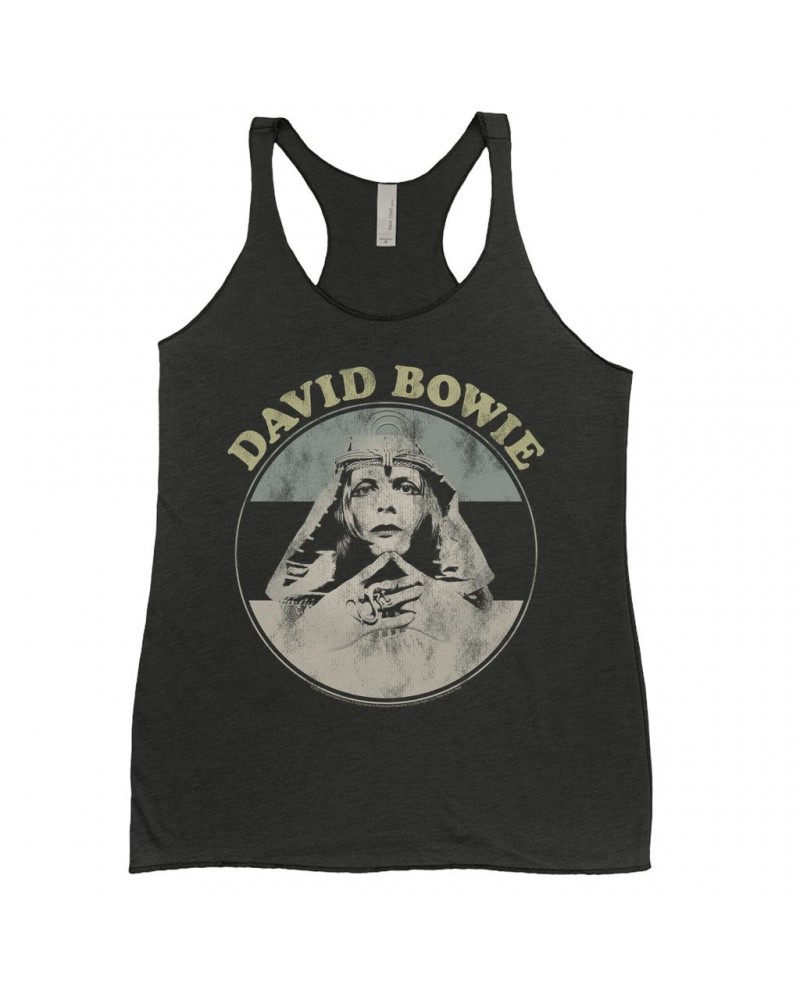 David Bowie Ladies' Tank Top | Pastel Bowie Sphinx Image Distressed Shirt $10.42 Shirts