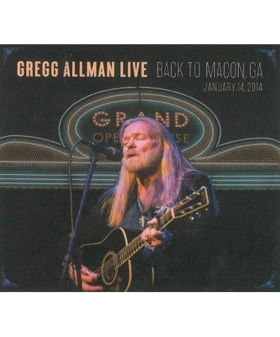 Gregg Allman Live: Back To Macon GA (2 CD/DVD Blu-ray Combo) CD $9.30 CD