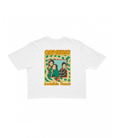 Genesis Ladies' Crop Tee | Invisible Touch '87 Retro Tour Image Crop T-shirt $13.48 Shirts