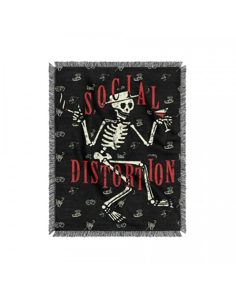 Social Distortion Skelly Woven Blanket (50 x 60) $29.56 Blankets