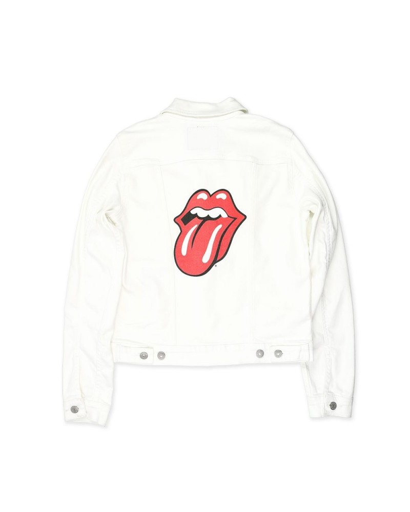 The Rolling Stones Ladies Levi's White Denim Jacket $40.00 Outerwear