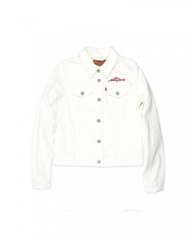 The Rolling Stones Ladies Levi's White Denim Jacket $40.00 Outerwear