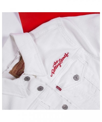 The Rolling Stones Ladies Levi's White Denim Jacket $40.00 Outerwear