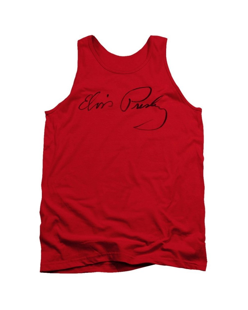 Elvis Presley Tank Top | SIGNATURE SKETCH Sleeveless Shirt $6.84 Shirts