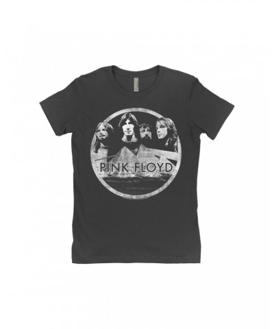 Pink Floyd Ladies' Boyfriend T-Shirt | Pyramid Black White Design Distressed Shirt $11.23 Shirts