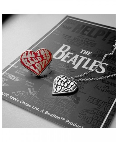 The Beatles All You Need Is Love Necklace & Enamel Pin Set $48.62 Accessories