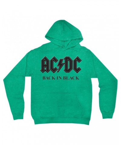 AC/DC Hoodie | Back In Black Charcoal Design Hoodie $14.38 Sweatshirts