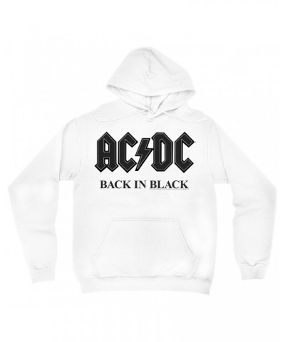 AC/DC Hoodie | Back In Black Charcoal Design Hoodie $14.38 Sweatshirts