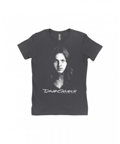 David Gilmour Ladies' Boyfriend T-Shirt | Portrait And Logo Shirt $11.98 Shirts