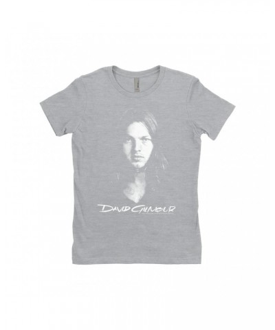 David Gilmour Ladies' Boyfriend T-Shirt | Portrait And Logo Shirt $11.98 Shirts