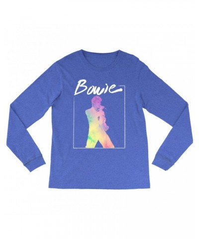 David Bowie Heather Long Sleeve Shirt | Bowie 1983 Concert In Pastels Shirt $14.08 Shirts