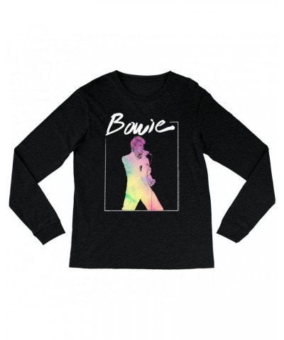 David Bowie Heather Long Sleeve Shirt | Bowie 1983 Concert In Pastels Shirt $14.08 Shirts