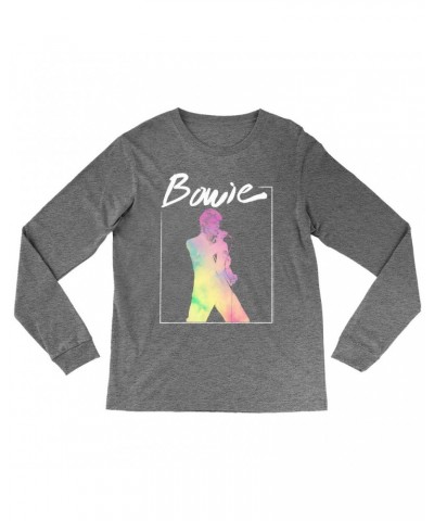 David Bowie Heather Long Sleeve Shirt | Bowie 1983 Concert In Pastels Shirt $14.08 Shirts