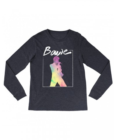 David Bowie Heather Long Sleeve Shirt | Bowie 1983 Concert In Pastels Shirt $14.08 Shirts