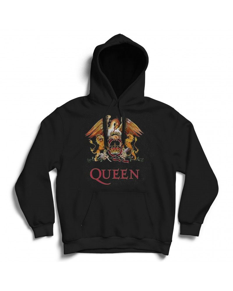 Queen Hoodie - Classic Crest Black $16.73 Sweatshirts