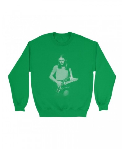 David Gilmour Bright Colored Sweatshirt | The Early Years Playing Guitar Sweatshirt $11.18 Sweatshirts